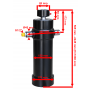 SIŁOWNIK HYDRAULICZNY WYWROTU PRZYCZEPY 12T 1880 mm 188 cm 5-STOPNIOWY.